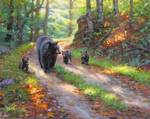 Картина по номерам 40х50 - Медведи на тропе