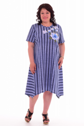 Платье женское 4-55 (голубой)