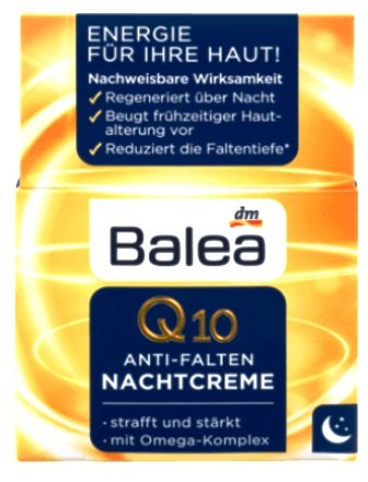 Balea (Балеа) Nachtcreme Q10 Anti-Falten Ночной крем для лица Против морщин, 50 мл