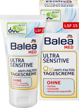 Balea Med Ultra Sensitive Q10 Дневной крем сверхчувствительный Q10 Против морщин, 50 мл