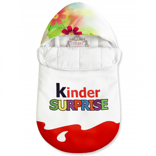 Конверт Kinder Surprise красный Цветы