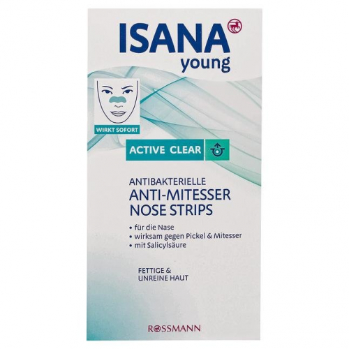  156 р. 204 р.ISANA Young Nose Strips Active Clear Очищающие пластинки для носа активное очищение для жирной и поврежденной кожи 3 шт.