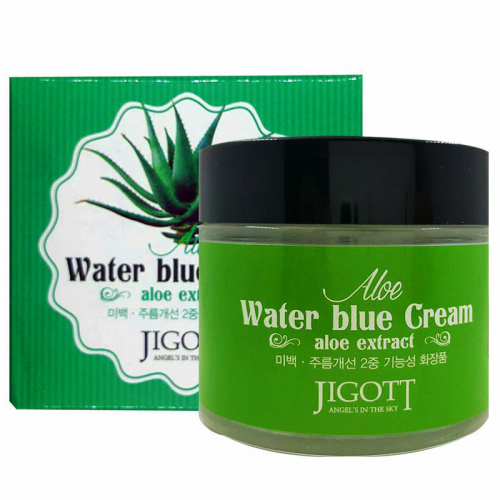 JIGOTT Aloe Water Blue Cream Увлажняющий крем для лица с экстрактом алоэ 70мл