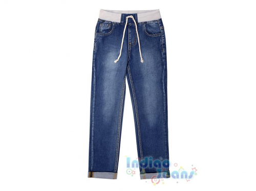 Стильные джинсы на резинке, для мальчиков, арт. М18004