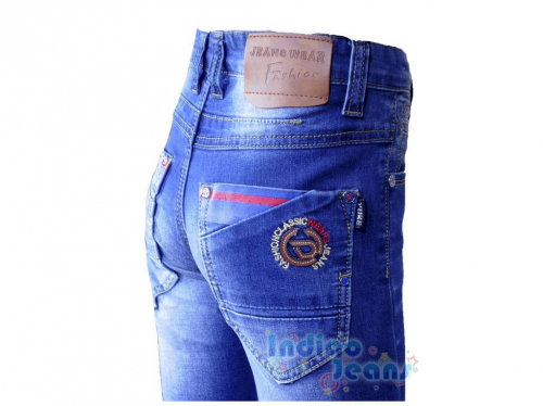 Стильные джинсы модной варки, для мальчиков, арт. М11429