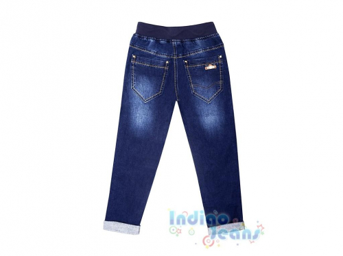 Стильные джинсы на мягкой резинке, для мальчиков, арт. М18003