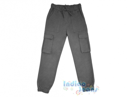 Хлопковые брюки-карго с карманами, для мальчиков, арт. М14141