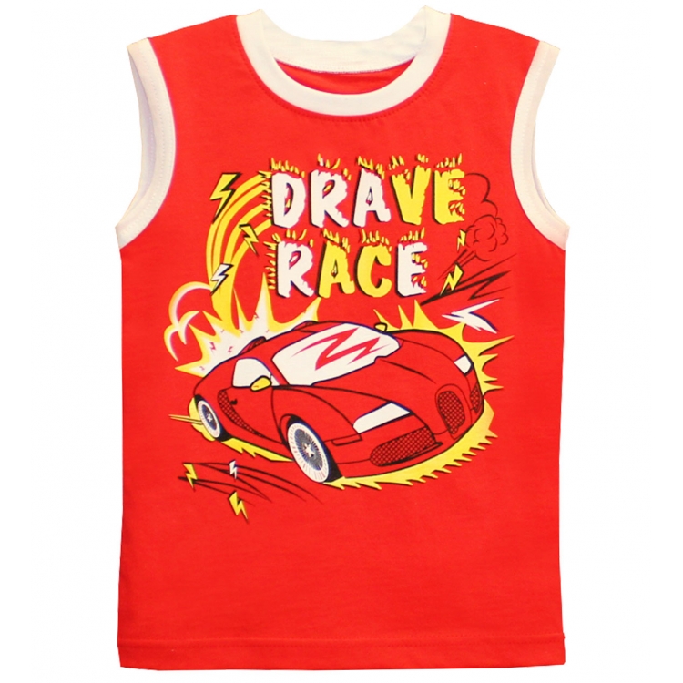 Майка 2110 - 087 красный / машина drave race