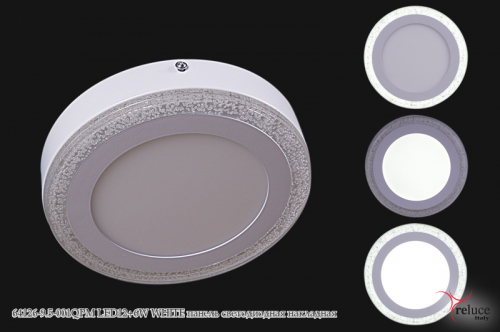 600руб64126-9.5-001QPM LED12+6W WHITE панель светодиодная накладная