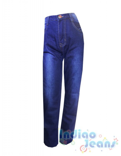  1617 р. Стильные темно-синие утепленные джинсы для мальчиков