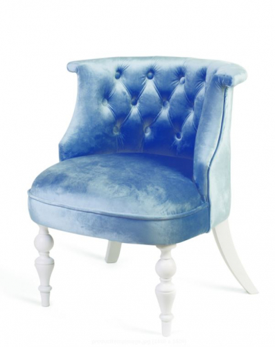 Кресло Барххат (эмалль беллая  9 - небесно-голубой)