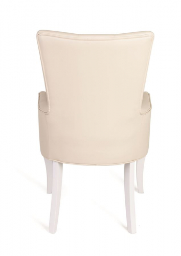 Кресло Викторрия (эмалль беллая  кожзам 4 кремовый)