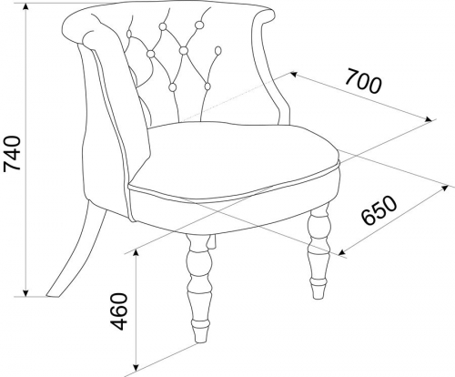 Кресло Барххат (эмалль белая  кожзам 4 кремовый)