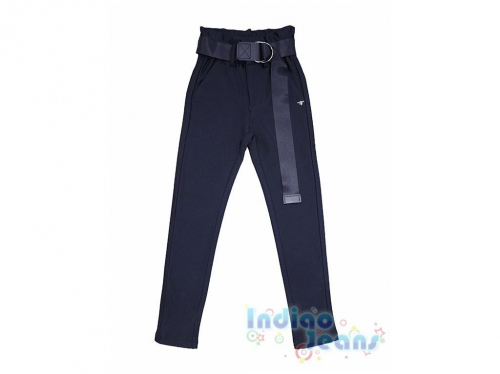 Утепленные синие брюки для девочек, арт. А20038