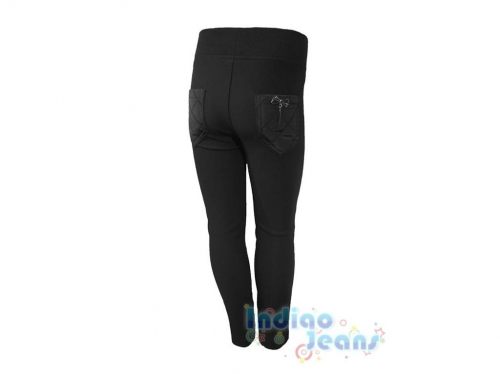 Комбинированные утепленные брюки для девочек, арт. Е13466-1