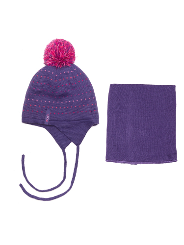 Комплект для девочки (шапка + манишка) F 18 ACC 708 EF Purple Haze