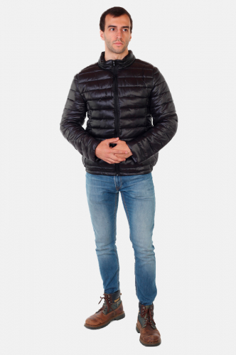 Демисезонная стеганая мужская куртка FOX (Израиль) - трендовая модель в городском полуспортивном стиле №500