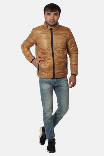 Светло-коричневая мужская куртка Layinsck. Классная молодежная модель для прохладного межсезонья. №3658 ОСТАТКИ СЛАДКИ!!!!