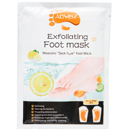 Маска-носки для ног Aliver Exfoliating Foot Mask Отшелушивающая - цитрус (копия)