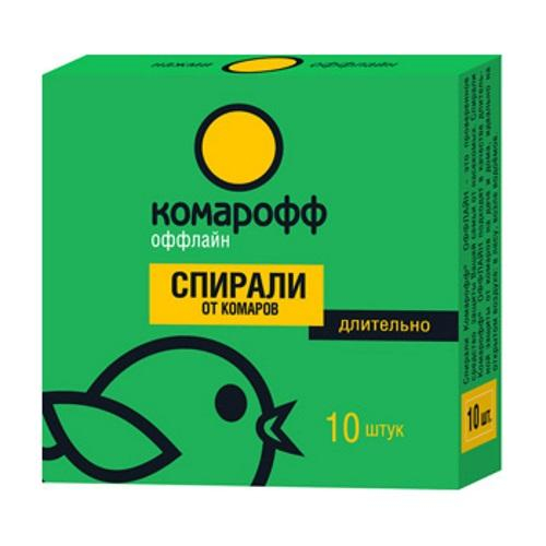 Спираль от комаров (10шт) 60шт/кор КОМАРОФФ ДЛИТЕЛЬНО