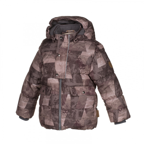 Куртка для мальчиков OLIVER 1, бежевый с принтом 72431, размер 80
