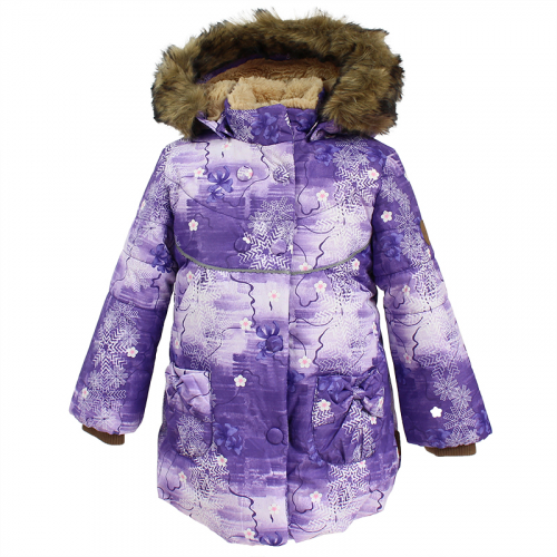 Куртка для девочек OLIVIA, лилoвый с принтом 71353, размер 80