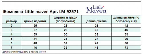 Комплект Little maven Арт. LM-92571 (7 лет)