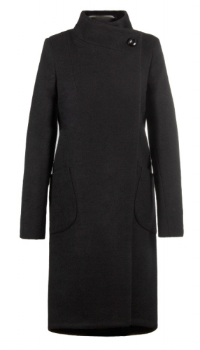 Пальто Канти черная варенка М 0228
