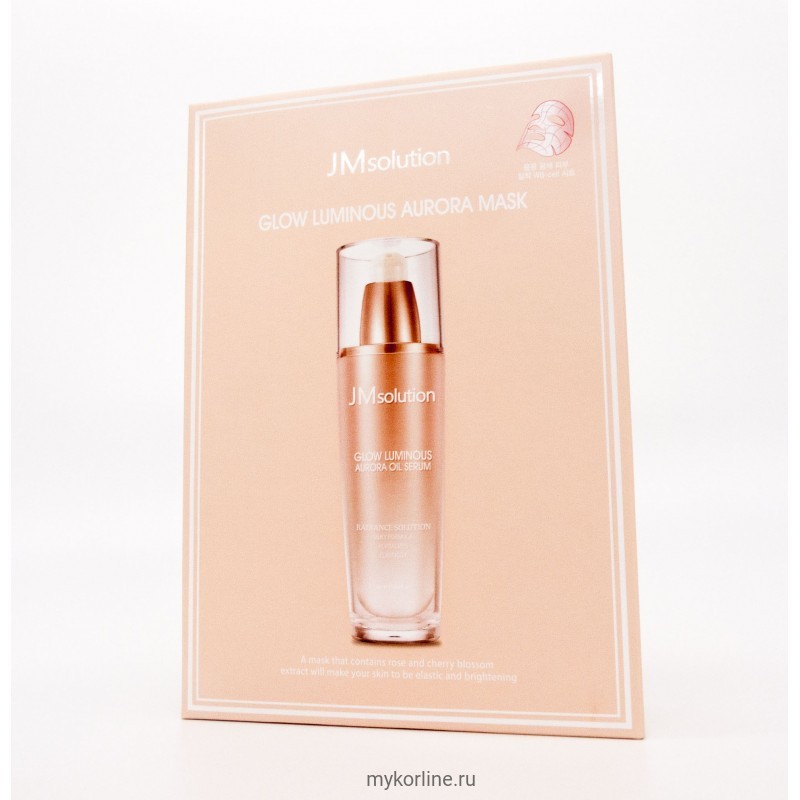 JMsolution Glow Luminous Aurora Mask - Тканевая маска с экстрактом розы 30мл x 10шт.