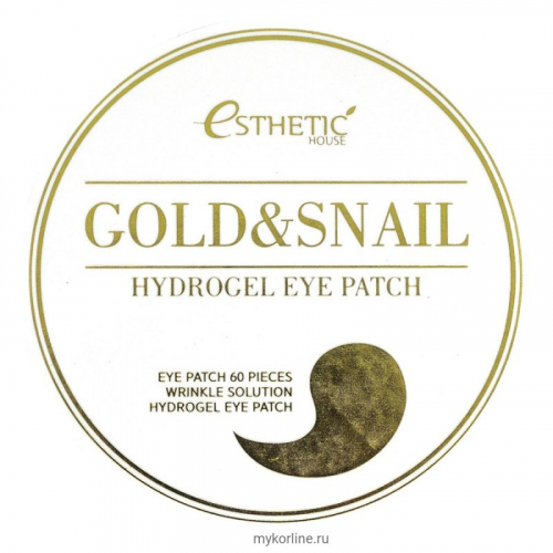 Esthetic House Gold & Snail Hydrogel Eye Patch - Гидрогелевые патчи для глаз с золотом и улиточным секретом 60шт.