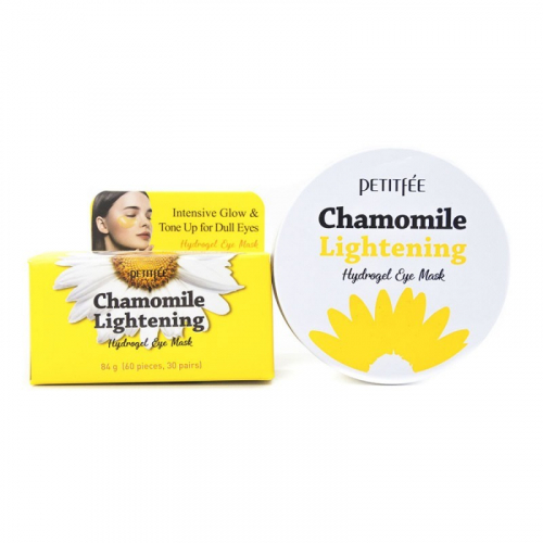 Petitfee Chamomile Lightening Hydrogel Eye Mask - Гидрогелевые патчи с ромашкой 60шт.