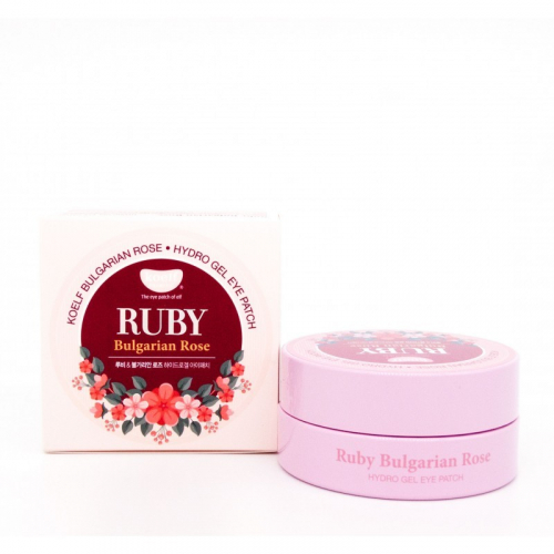 Koelf Ruby Bulgarian Rose Hydro Gel Eye Patch - Гидрогелевые патчи для глаз с болгарской розой и рубином 60шт