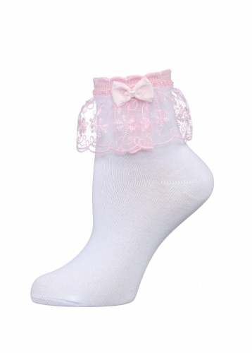 LARMINI Носки LR-S-KFFO-BB-AO-PJ, цвет белый/розовый