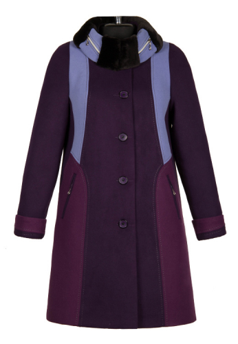 Пальто утепленное Раймонда фиолетовая кашемир У 0071