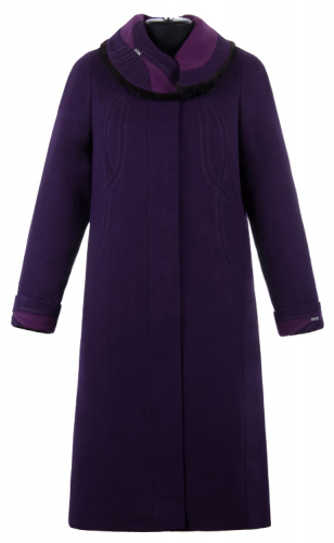 Пальто утепленное Фелисия фиолетовая кашемир У 0118