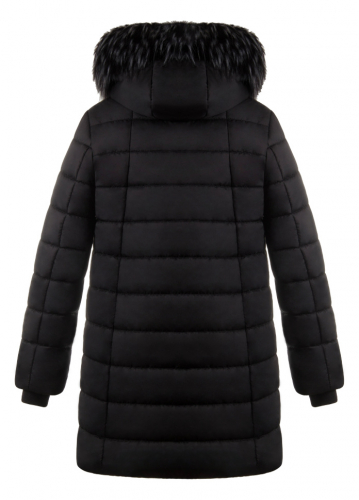 Куртка зимняя Арина черная мех плащевка (синтепон 300) С 0497
