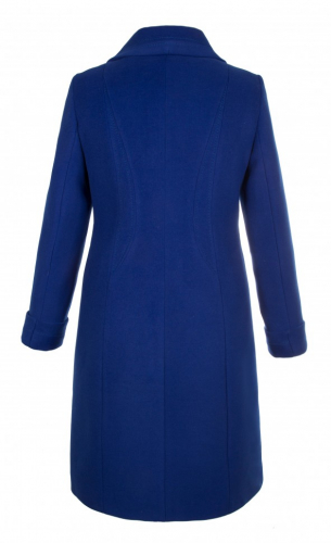 Пальто утепленное Милена синяя кашемир У 0042