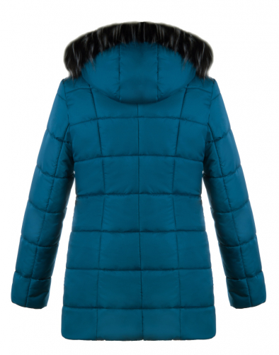 Куртка зимняя Бирти морская волна плащевка мех (синтепон 300) С 0195