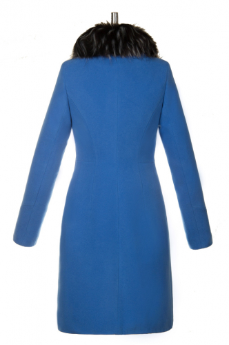 Пальто утепленное Элис голубая кашемир У 0047