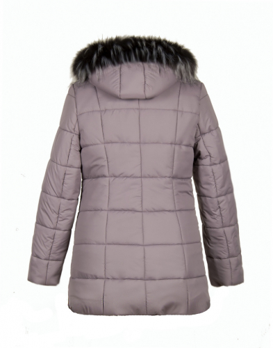Куртка зимняя Рилинда серая плащевка (синтепон 300) С 0093