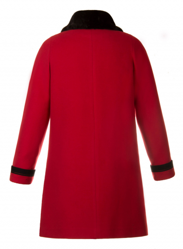 Пальто утепленное Раймонда красная кашемир У 0056