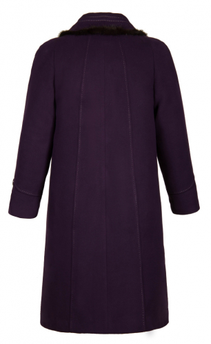 Пальто утепленное Альба фиолетовая кашемир У 0070