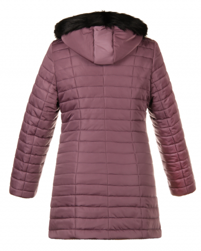 Куртка зимняя Бирти розовая плащевка капюшон (синтепон 300) С 0077