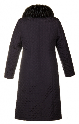 Пальто утепленное Васса темно-фиолетовая стеганая плащевка У 0045