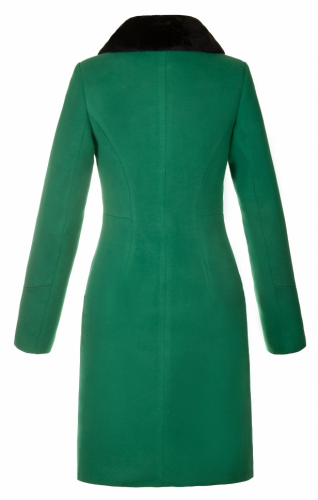 Пальто утепленное Элис зеленая кашемир У 0046