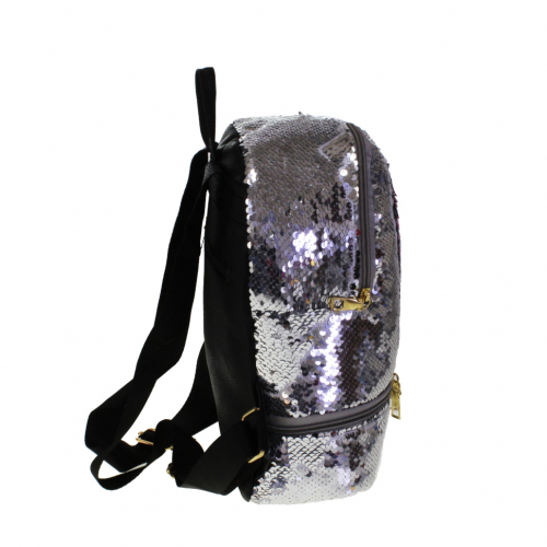 Рюкзак-хамелеон Cappy с пайетками серебристого цвета.