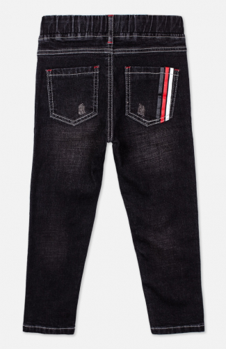 630   1124    Брюки текстильные джинсовые утепленные для мальчиков