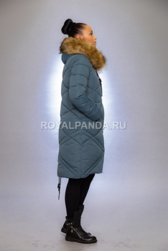 Женская куртка зимняя 1915 ментол искусственный мех