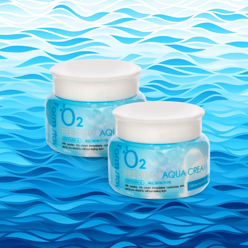 Крем кислородный увлажняющий с пептидами FARMSTAY O2 Premium Aqua Cream