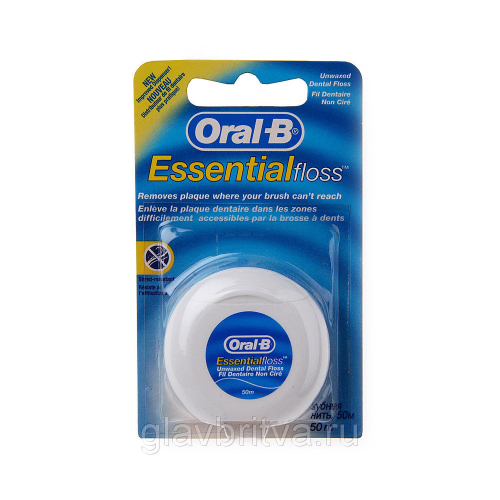 Зубная нить Oral-B Essential Floss UnWaxed (50м)